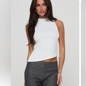 Princess Polly Till Next Time‎ High Neck White Top Size 6